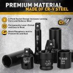 50-Piece Metric & Standard Impact Socket Set