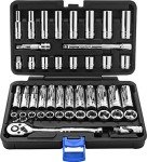 45-Piece 3/8" Drive Socket Set with Ratchet