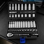 45-Piece 3/8" Drive Socket Set with Ratchet