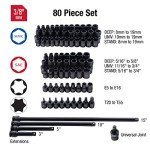 Sunex 80-Piece Impact Socket Set - SAE/Metric