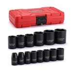 14-Piece Metric 1/2" Drive Impact Socket Set