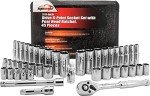 45-Piece 3/8" Drive Socket Set with Ratchet