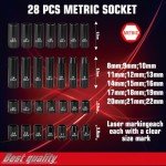 50-Piece SAE and Metric Impact Socket Set