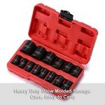 14-Piece Metric 1/2" Drive Impact Socket Set