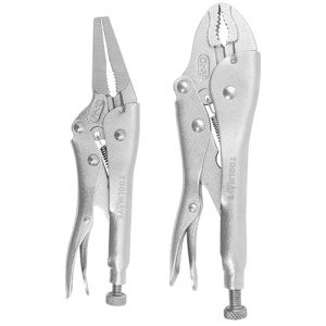 2-Piece Locking Pliers Set with Wire Cutter