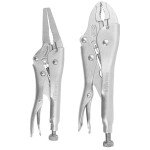 2-Piece Locking Pliers Set with Wire Cutter