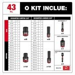 Milwaukee 3/8" Socket Set MET & SAE IMP