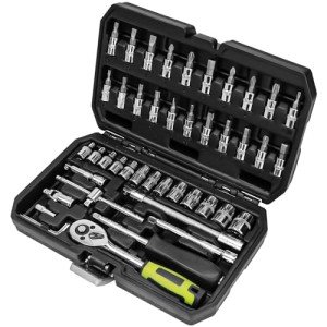 46-Piece 1/4" Drive Socket Wrench Set with Case