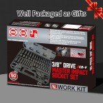 50-Piece SAE and Metric Impact Socket Set