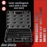 50-Piece SAE and Metric Impact Socket Set