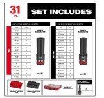 Milwaukee 1/2" Impact Duty Socket Set