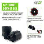 8-Piece 1/2" Drive Deep Impact Socket Set