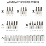 46PCS Compact Ratchet Wrench and Socket Set