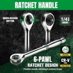 50-Piece Socket Set with Quick-Release Ratchet