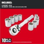 CRAFTSMAN 10-Piece Metric Mechanics Tool Set