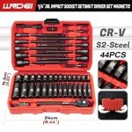 44-Piece 1/4" Drive Socket & Nut Driver Set