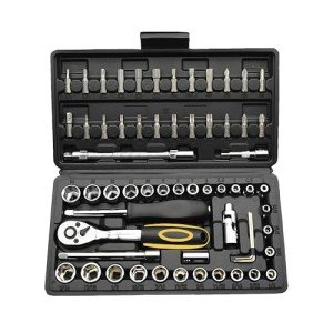 62PC Ratcheting Socket Wrench Set - SAE & Metric