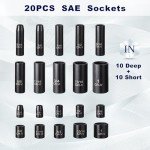 64-Piece Socket Set with Ratchet Wrench and Adapters