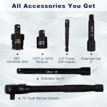 64-Piece Socket Set with Ratchet Wrench and Adapters