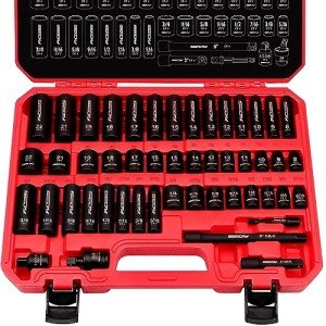 49-Piece Impact Socket Set with Extension Bars