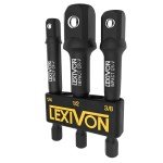 LEXIVON 3-Piece Impact Grade Socket Adapter Set