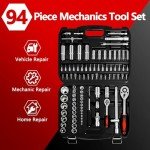 94-Piece Mechanics Tool Set with Ratchet & Storage