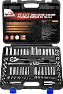 69-Piece Drive Socket Set with Pear Head Ratchet