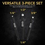 LEXIVON 3-Piece Impact Grade Socket Adapter Set