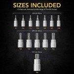 LEXIVON 13-Piece Torx Bit Socket Set