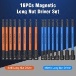 16-Piece Magnetic Nut Driver Set for Drills