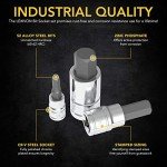 LEXIVON 13-Piece Metric Hex Bit Socket Set