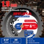JINSINA 6.5" TCT Circular Saw Blade for Metals