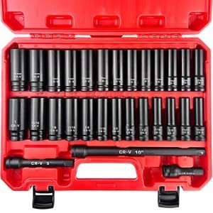 29-Piece Deep Socket Set with Impact Extensions