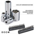 Mechanic's Tool Socket Set - 123 Pieces