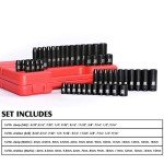 50-Piece 1/4" Impact Socket Set, SAE/Metric