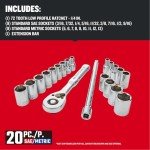 20-Piece CRAFTSMAN 1/4 Inch Drive Tool Set