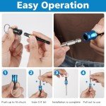 12PCS Quick-Release Hex Bit Holders for Drills