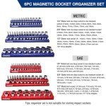 Magnetic Socket Organizer Set - 6 Trays Included
