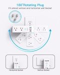 Rotating Surge Protector with USB Ports and Plugs