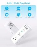 Rotating Surge Protector with USB Ports and Plugs