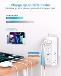 Rotating Surge Protector with USB Ports and Plugs