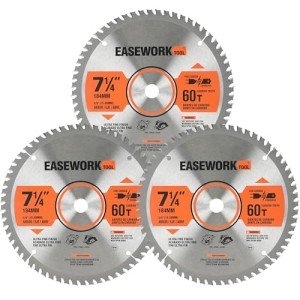 EASEWORK 7-1/4" Circular Saw Blade 60T Pack
