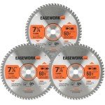 EASEWORK 60T Circular Saw Blades, 3-Pack