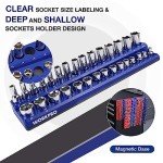 Magnetic Socket Organizer Set - 6 Trays Included