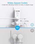 Rotating Surge Protector with USB Ports and Plugs