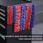 Magnetic Socket Organizer Set - 6 Trays Included