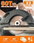 EASEWORK 60T Circular Saw Blades, 3-Pack