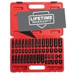 SUNEX 48-Piece 1/4 Inch Drive Impact Socket Set