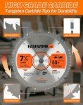 EASEWORK 60T Circular Saw Blades, 3-Pack