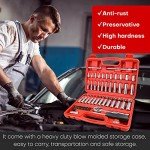 74-Piece 1/4" Drive Socket Set with Ratchets